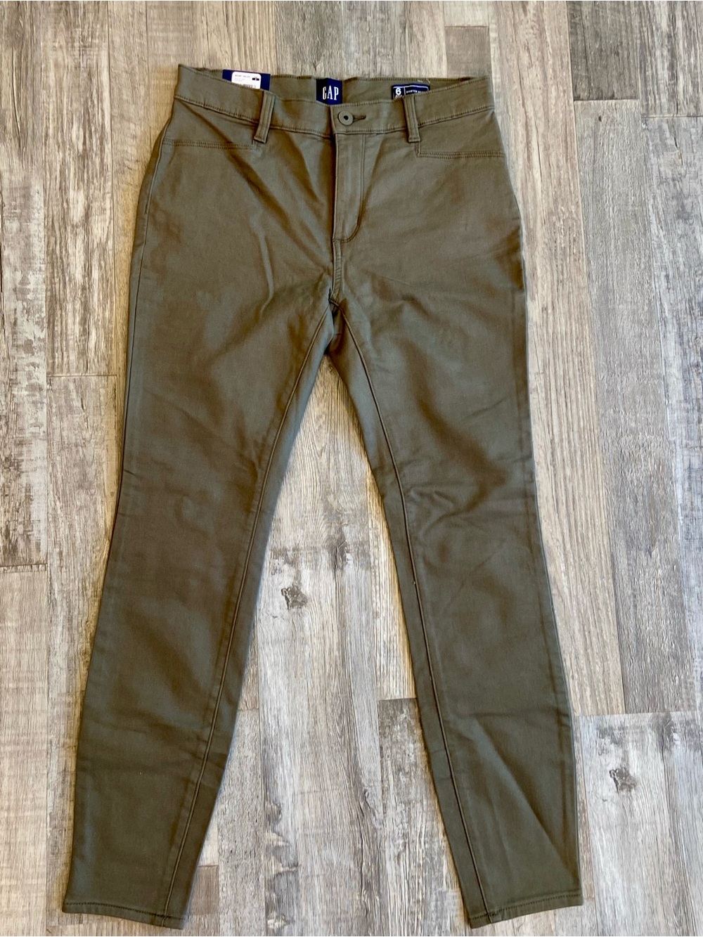 Women's NWT GAP Stretch Skinny Jeans Size 6 Olive Night Green